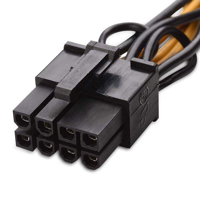 18awg  Female To Dual 8pin Male Vga Splitter Power Converter Pcie Connector Cable