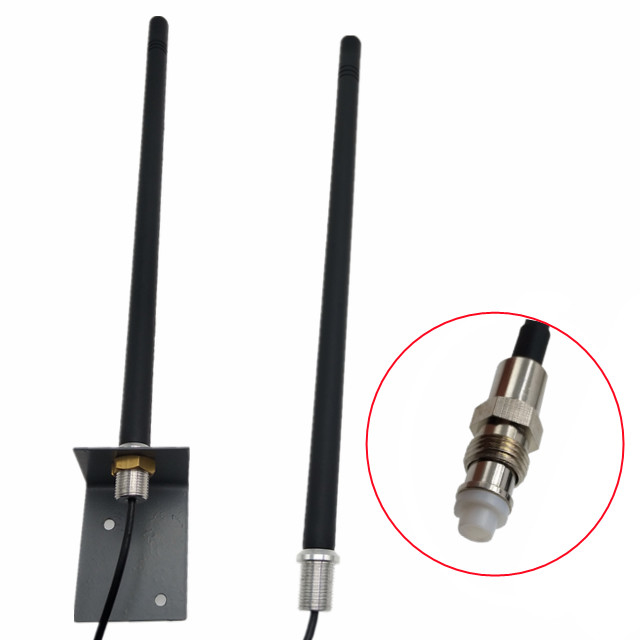 GSM External Omni Rubber Duck Slim Screw 4G LTE Antenna With Wall Mount Bracket