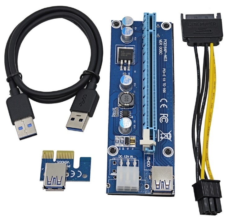 6 Pin Male Connector To Dual 6+2 Pin Male Connector pCIE Power Cable