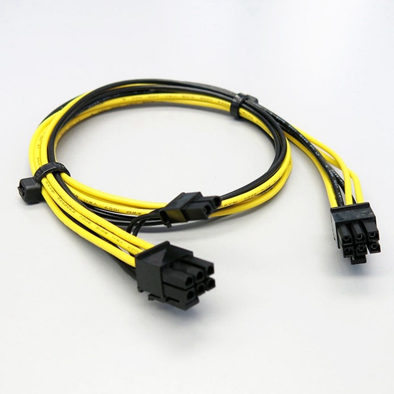 16AWG 6PIN MALE TO 8PIN MALE Pci E Power Cable  For Graphics Card