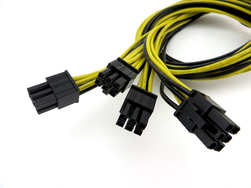 16AWG 6PIN MALE TO 8PIN MALE Pci E Power Cable  For Graphics Card