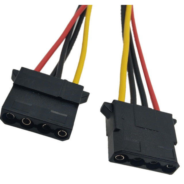 4 Pin Male 1 To 2 * 4 Pin Famale IDE 4 Pin Sata Power Y Cable