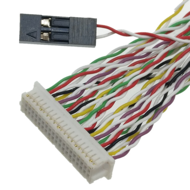 Universal  LVDS EDP Cable DF20 1.0MM Pitch 40P To 2P Dupont 2.54MM LCD supplier