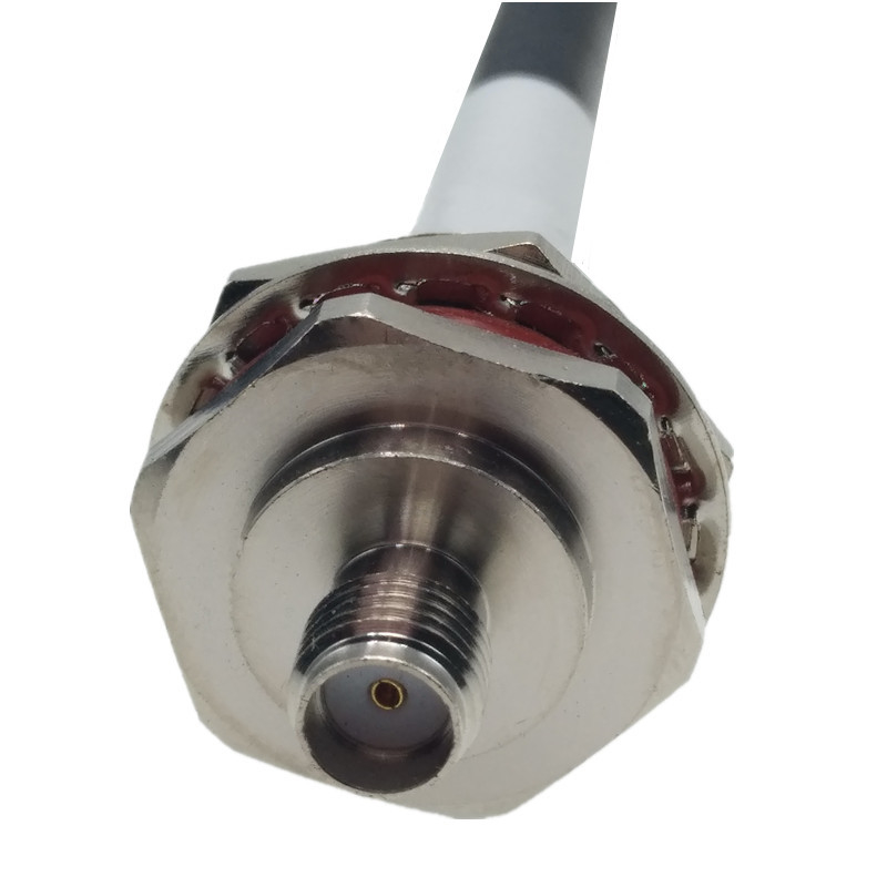 IP67 Waterproof RF Cable Assemblies With M16*1.0 Rear Bulkhead SMA Male Pigtail Cable