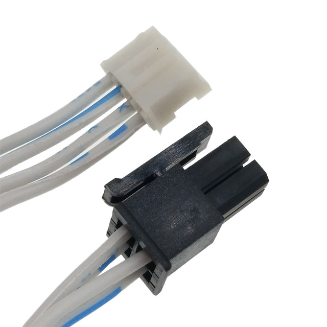 Rubber 3MM Flat Ribbon Cable Assembly VERT DUAL 2*2Pin To JST JST PH