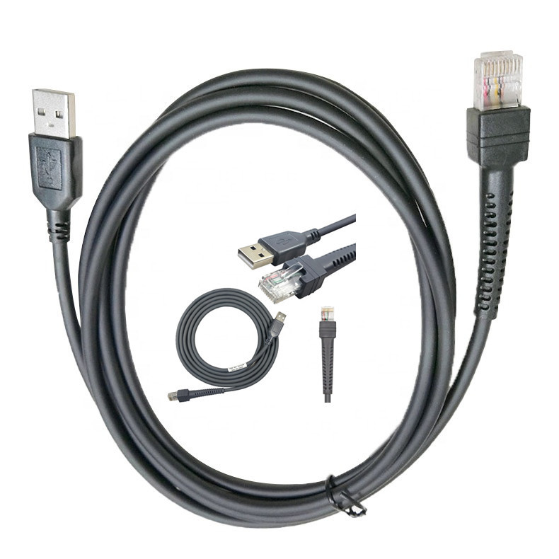 Braided Shielded Type A USB Data Cable For Zebra Scanner DS2208