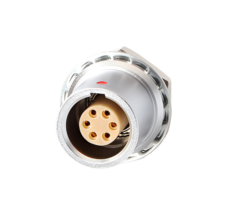 IP68 Push Pull Self Locking Industrial Control B Series Z6 6 Pin Female ...