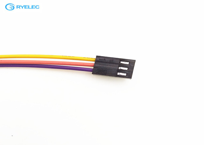 Male To Female Shielded Cable Assembly , Electronic Black Soldering