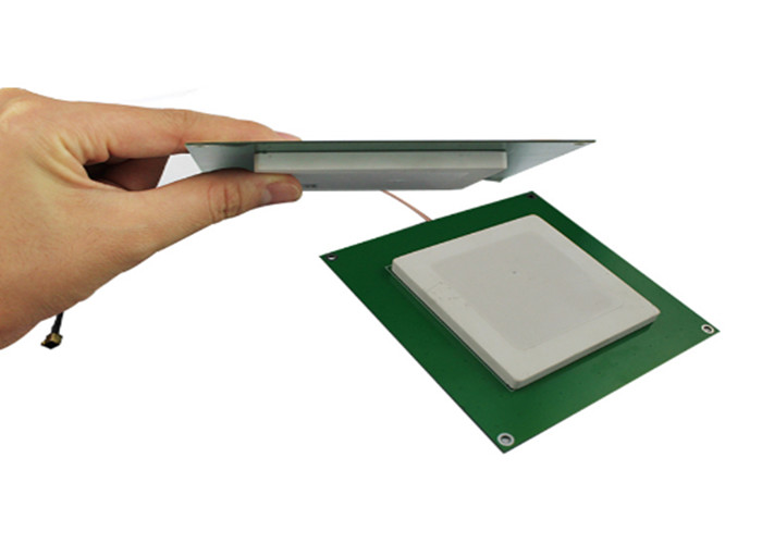 Black Big Size RFID Patch Antenna , 120*120mm Panel Type High Gain RFID