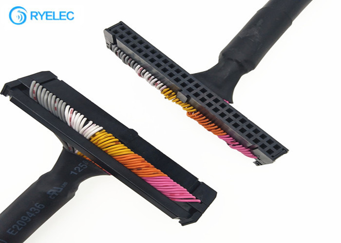 Ul2463 Round Shielded Flat Ribbon Cable For Siemens Part , 50 Pin Idc