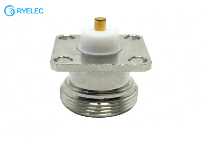 N Type Female RF Antenna Connector 4 Holes Flange PCB Microstrip Available