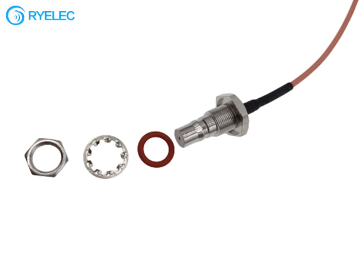 QMA Waterproof Female Bulkhead Connector Solder To UFL Female For RG316