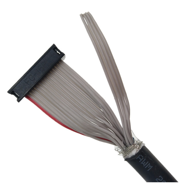 IDC Black Shielded Flexible Flat Ribbon Cable Assembly