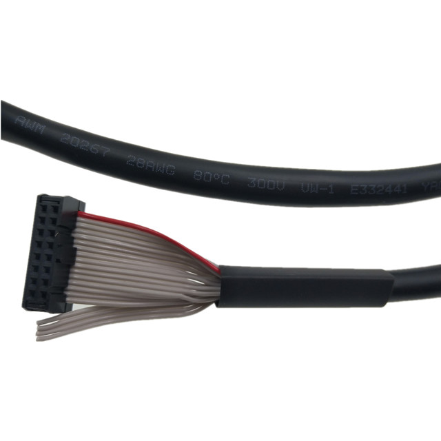 IDC Black Shielded Flexible Flat Ribbon Cable Assembly