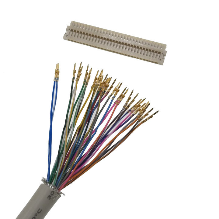 Hirose Df13 40 Pin Signal Wire LVDS Cable Assembly With Round Female